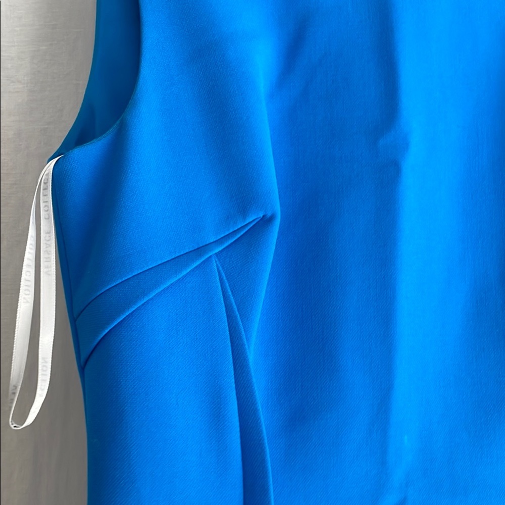 Versace Blue Sleeveless Sheath Midi Dress - Picture 4 of 7